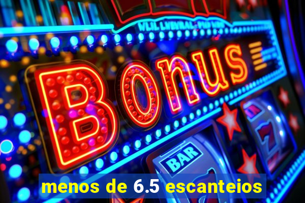 menos de 6.5 escanteios