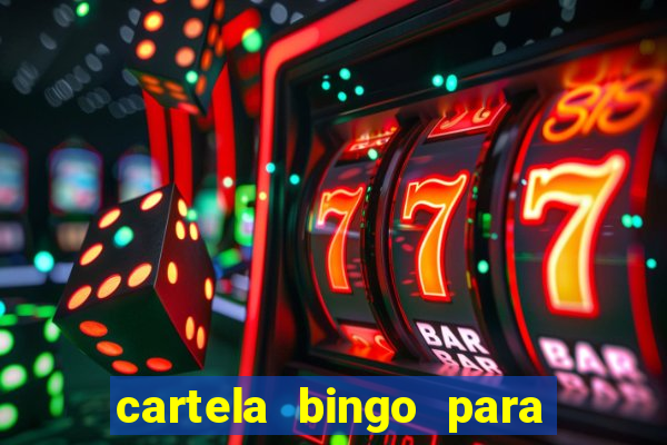 cartela bingo para cha de cozinha imprimir gratis