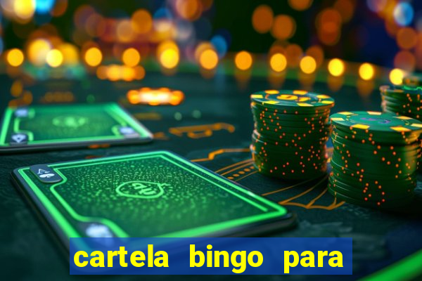 cartela bingo para cha de cozinha imprimir gratis