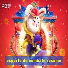 esporte de combate resumo