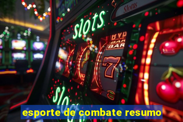 esporte de combate resumo