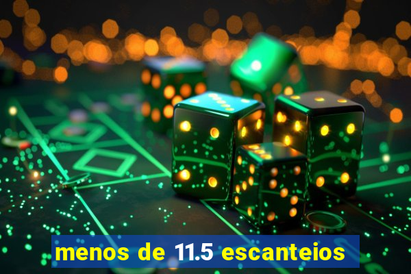 menos de 11.5 escanteios