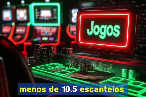 menos de 10.5 escanteios