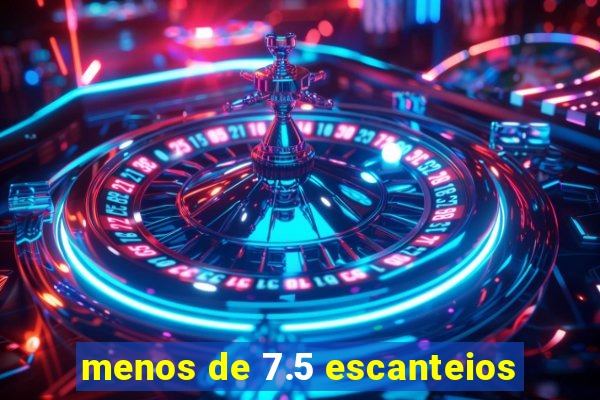 menos de 7.5 escanteios