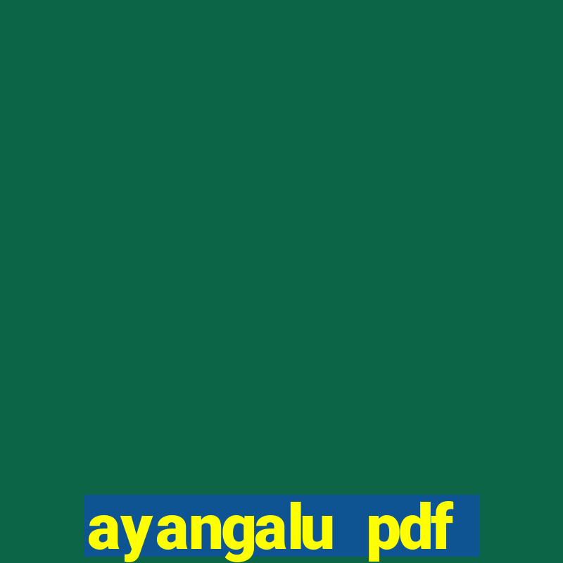 ayangalu pdf ayangalu orisha