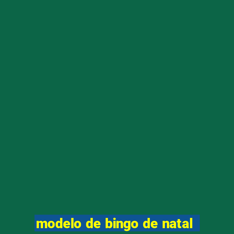 modelo de bingo de natal