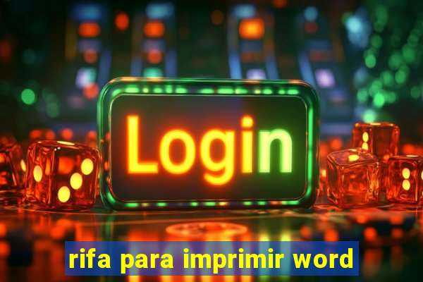 rifa para imprimir word