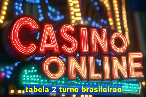 tabela 2 turno brasileirao