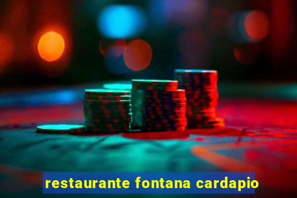 restaurante fontana cardapio