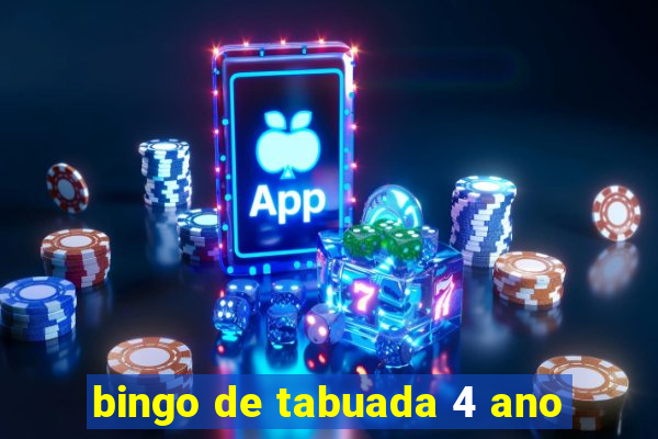 bingo de tabuada 4 ano