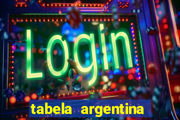 tabela argentina torneo betano