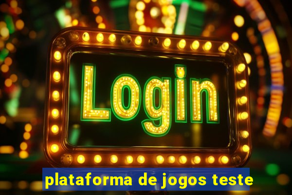 plataforma de jogos teste