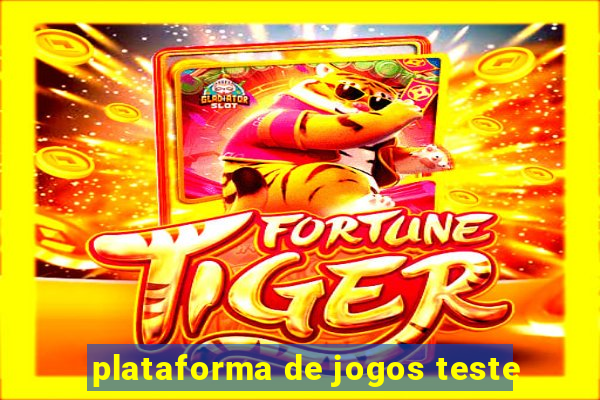 plataforma de jogos teste