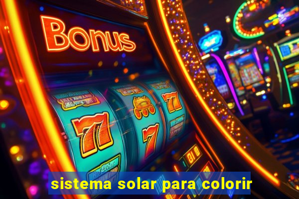 sistema solar para colorir