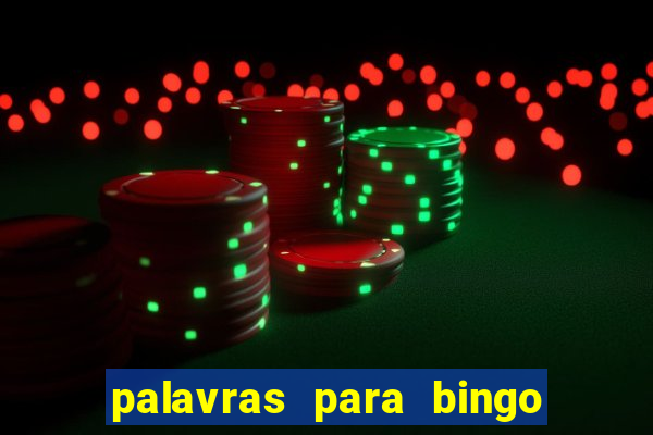 palavras para bingo cha de bebe