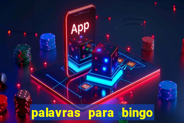 palavras para bingo cha de bebe