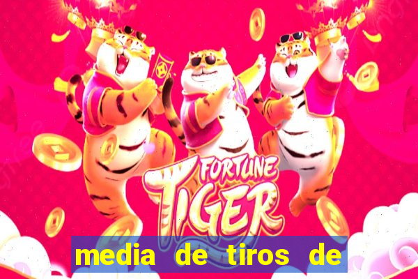 media de tiros de meta por jogo