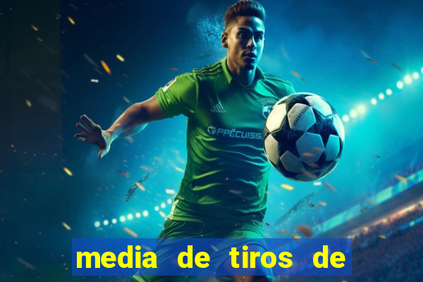 media de tiros de meta por jogo