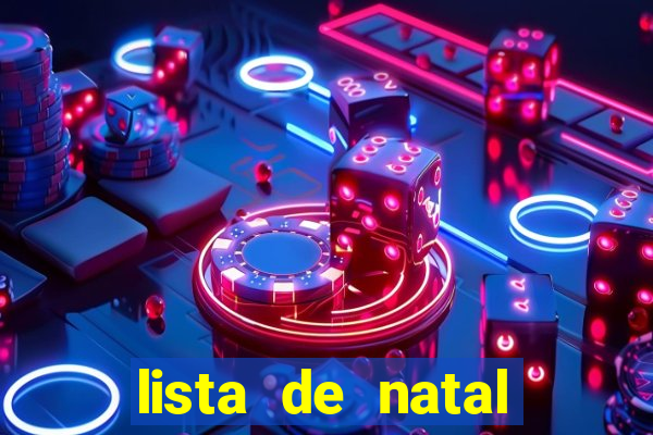 lista de natal para imprimir