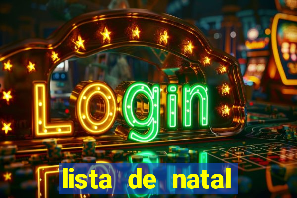 lista de natal para imprimir