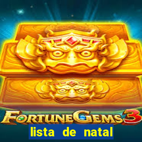 lista de natal para imprimir