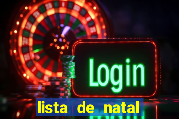 lista de natal para imprimir