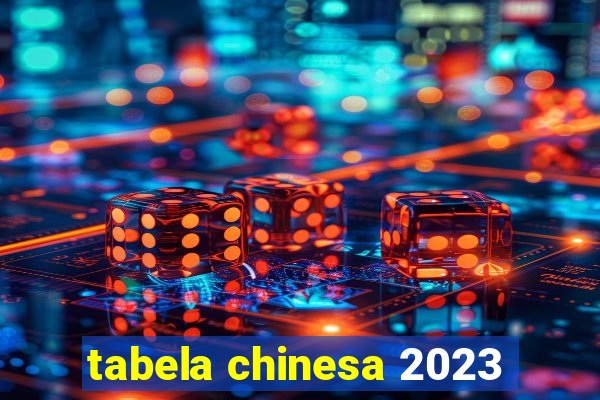 tabela chinesa 2023