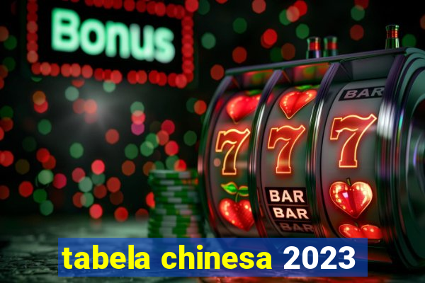 tabela chinesa 2023