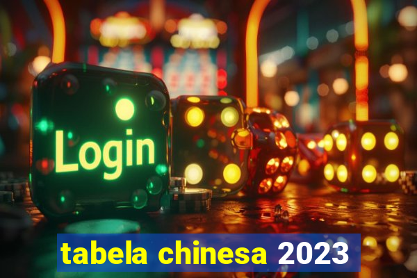 tabela chinesa 2023