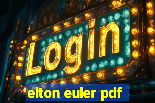 elton euler pdf