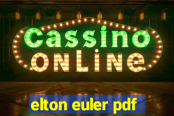 elton euler pdf