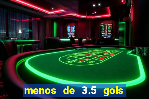 menos de 3.5 gols o que significa