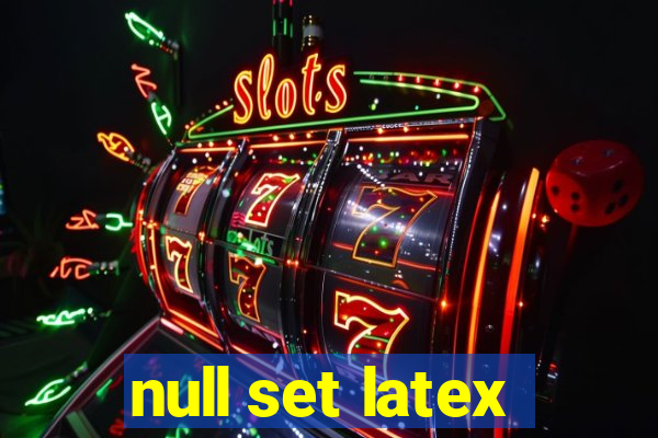 null set latex