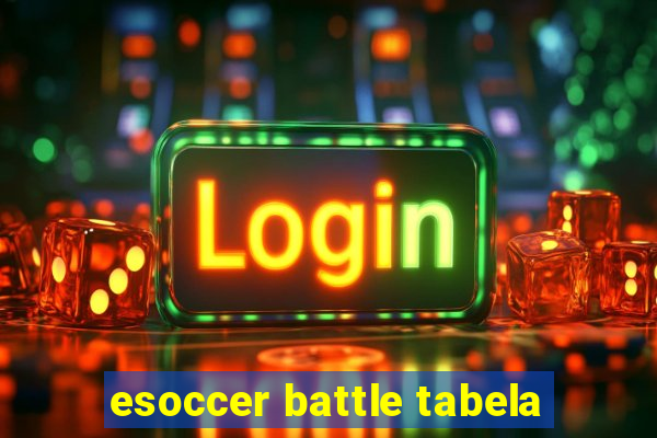 esoccer battle tabela