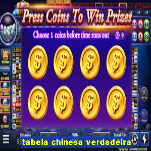 tabela chinesa verdadeira