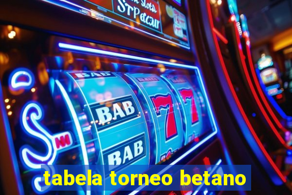 tabela torneo betano