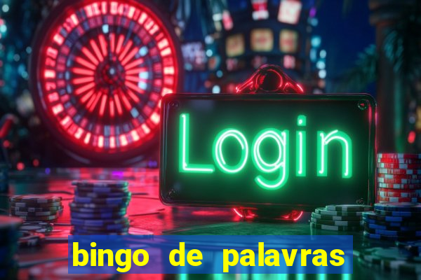 bingo de palavras 3 ano