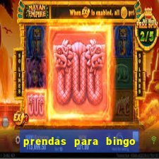 prendas para bingo de natal