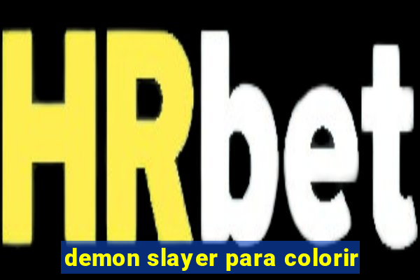 demon slayer para colorir