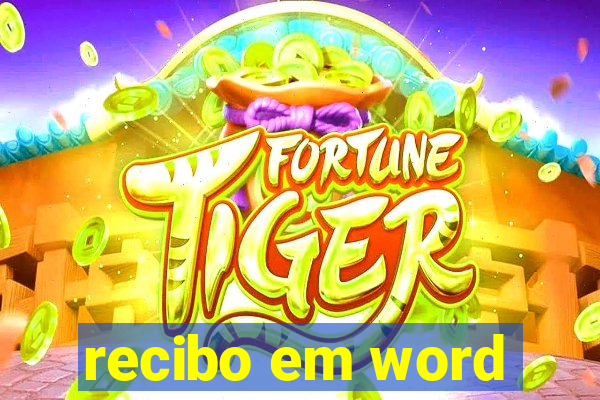 recibo em word