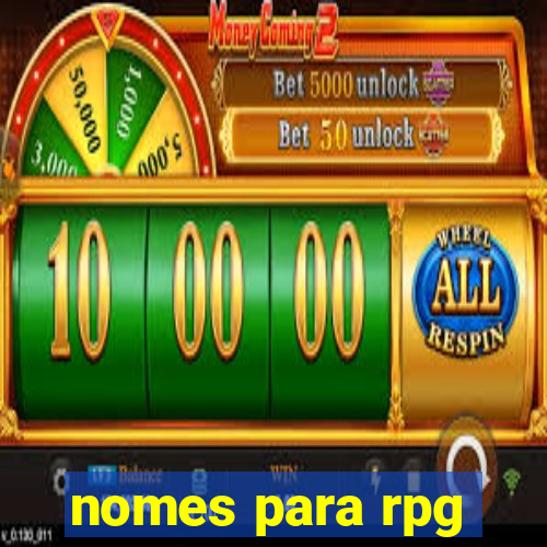 nomes para rpg