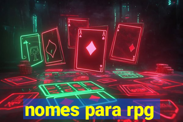 nomes para rpg