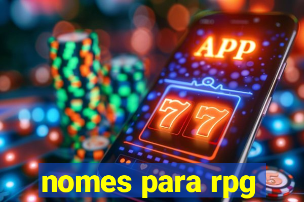 nomes para rpg