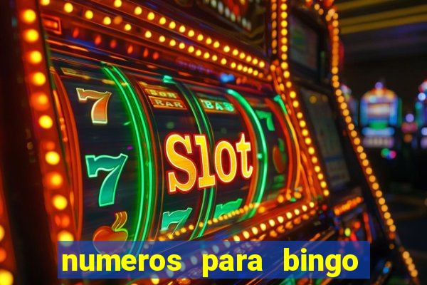 numeros para bingo de 1 a 90