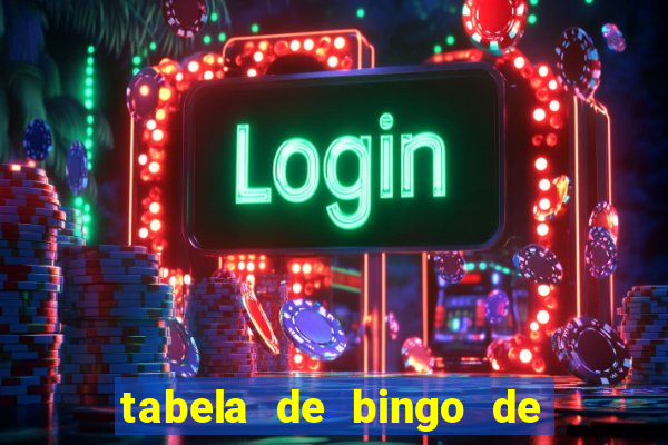 tabela de bingo de 1 a 100