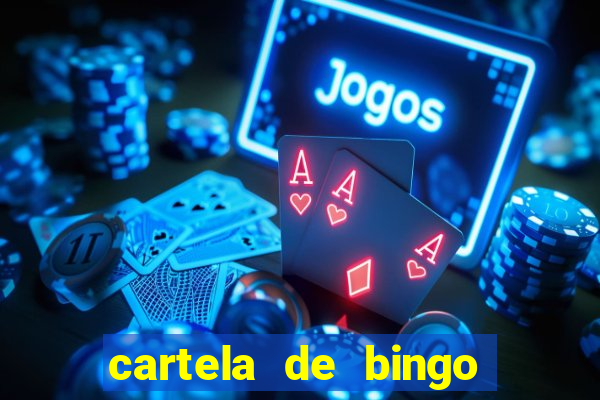 cartela de bingo cha de bebe