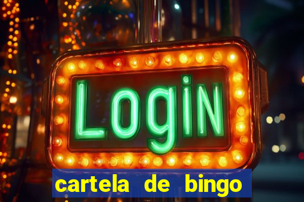 cartela de bingo cha de bebe