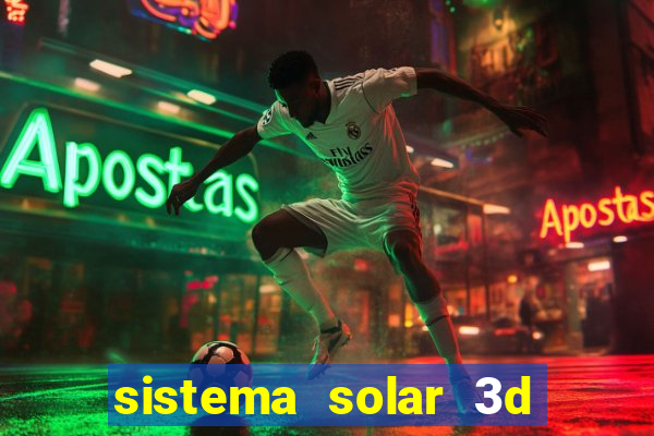 sistema solar 3d em movimento