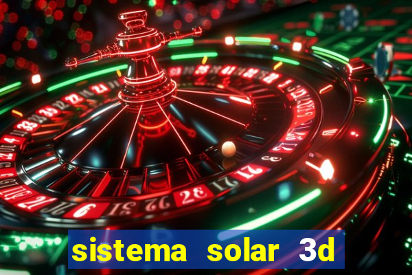 sistema solar 3d em movimento