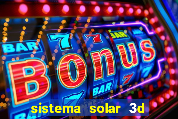 sistema solar 3d em movimento